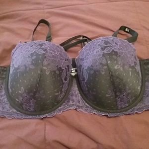 Torrid purple and black lace bra